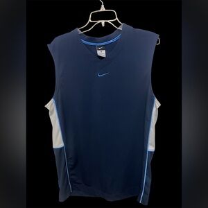 Nike Black Shirt with Blue Trim sleeveless